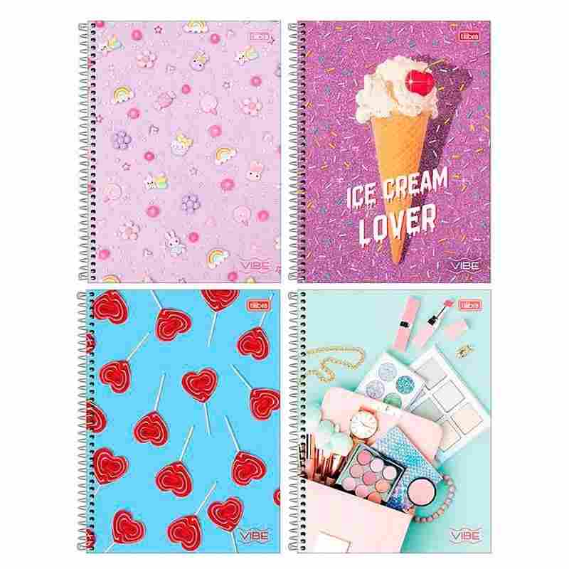 CADERNO 10X1 VIBE FEMININO C.D.